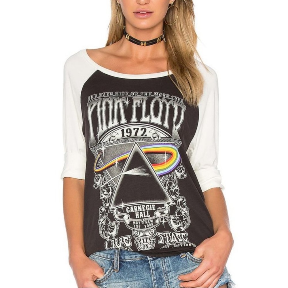 Lauren Moshi Pink Floyd Vintage Baseball Tee Size small